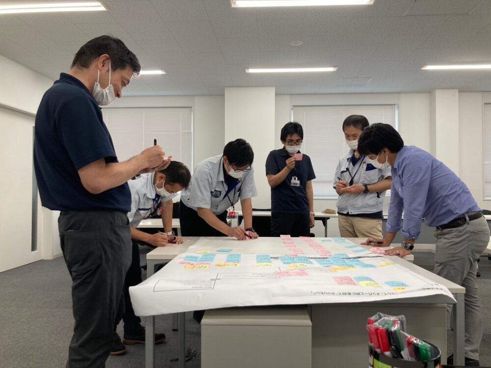 タチエスカエル会議の様子製品開発部